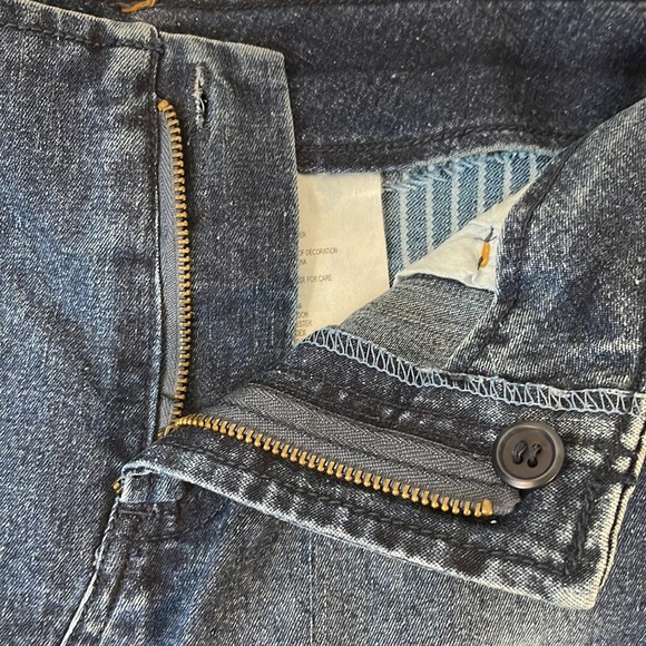 JOE BOXER Angel Mini Jean Skirt Girls Size 16 Pinstripe Raw Edge Denim 29W/15.5L - Picture 7 of 9